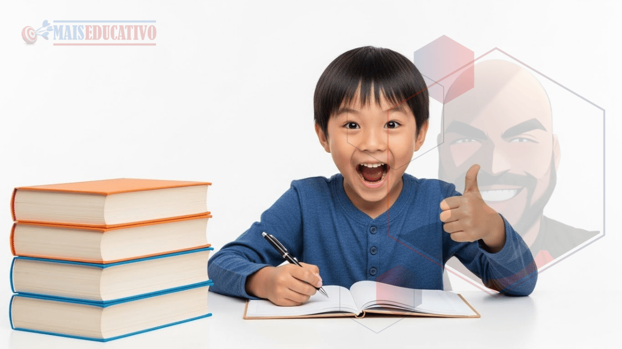 Criança feliz e motivada com método adequado de preparação Colégio Militar 2026